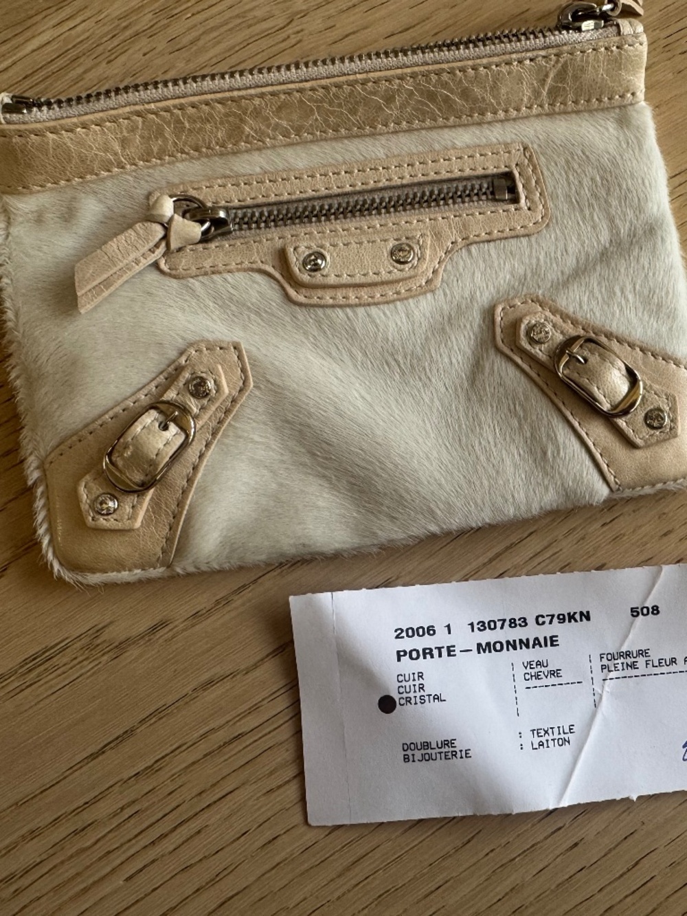 Balenciaga Vintage 2006 Ltd Edition Pony Hair Coin Purse with Swarovski Crystals - Picture 4 of 7